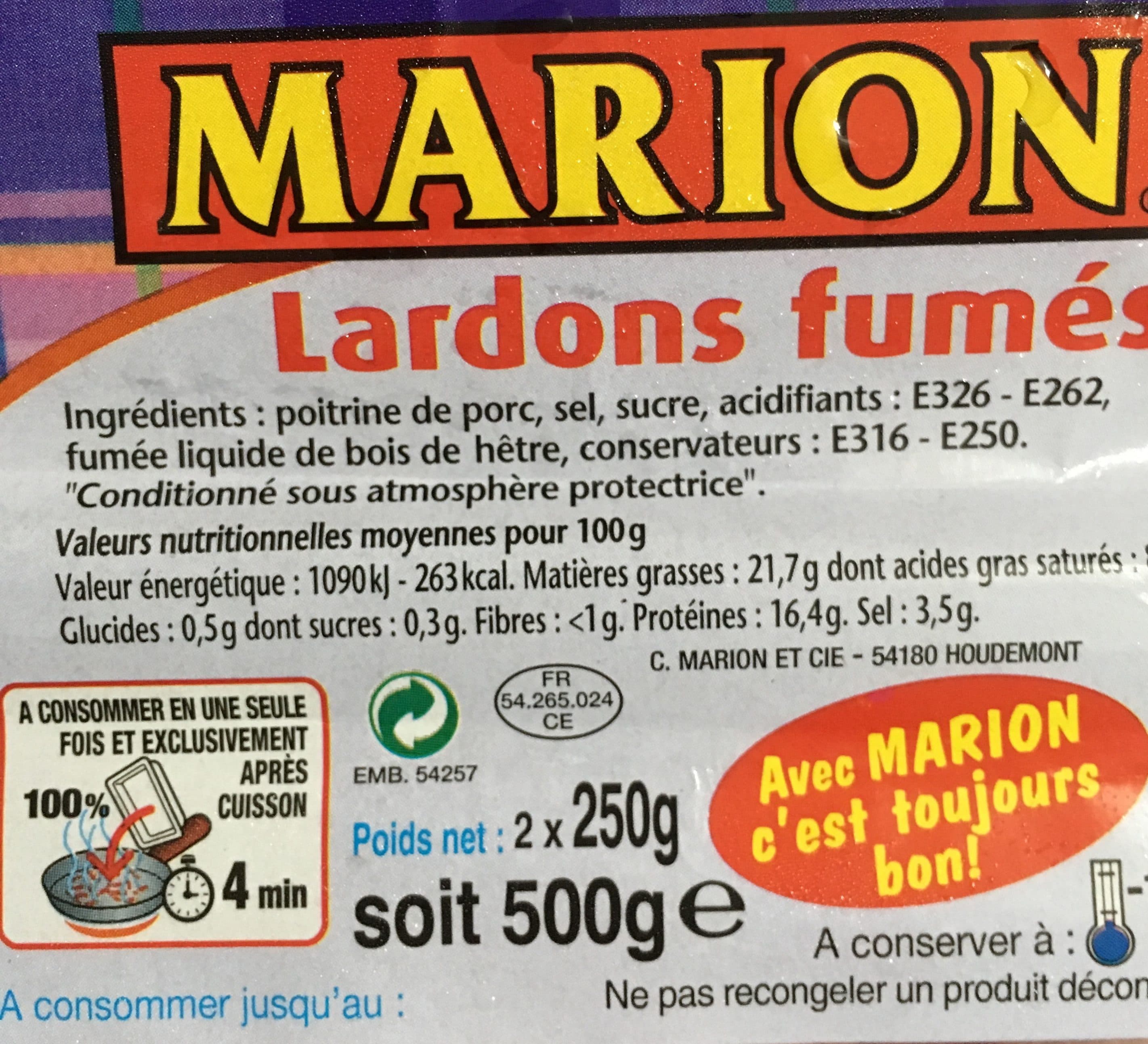 Marion Lardons fumés packshot
