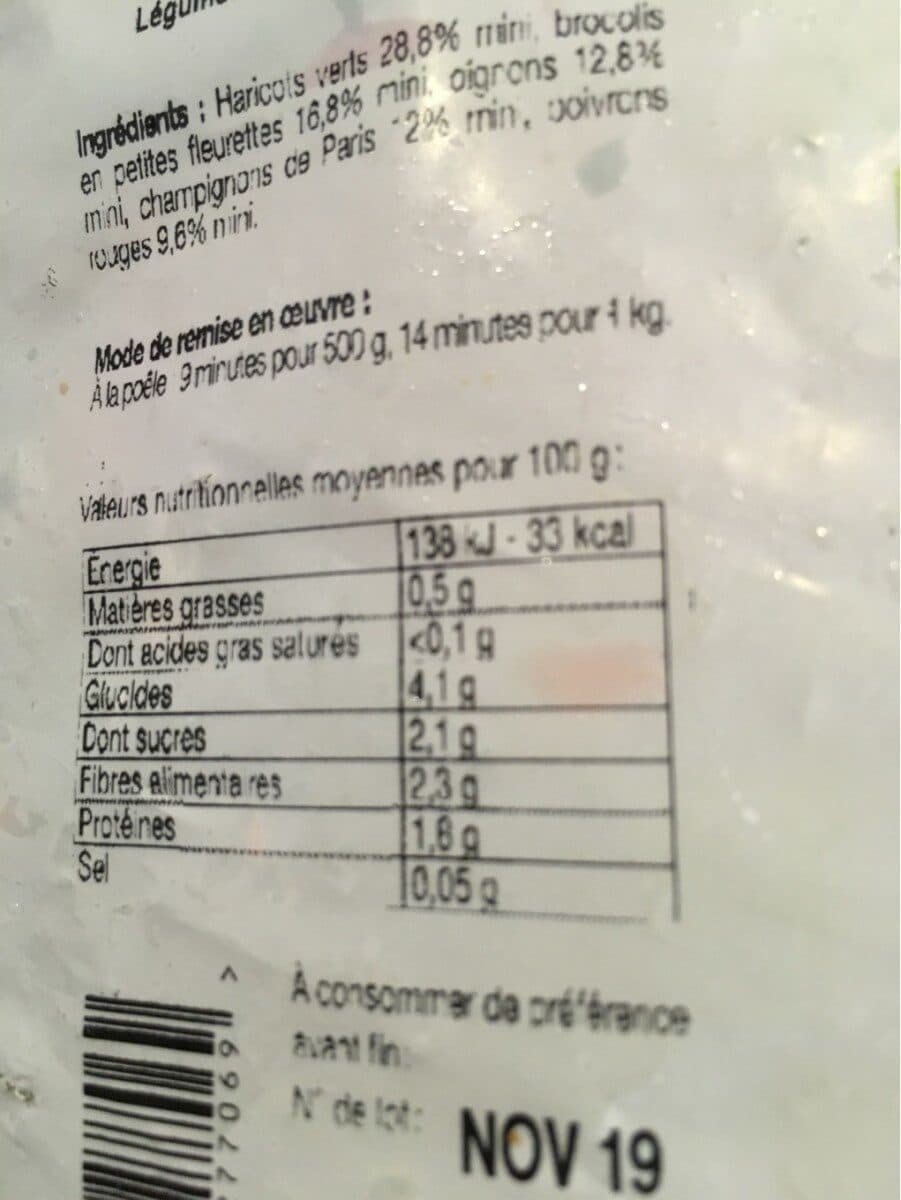 Open Food Facts Poelee du jardin surgelée packshot