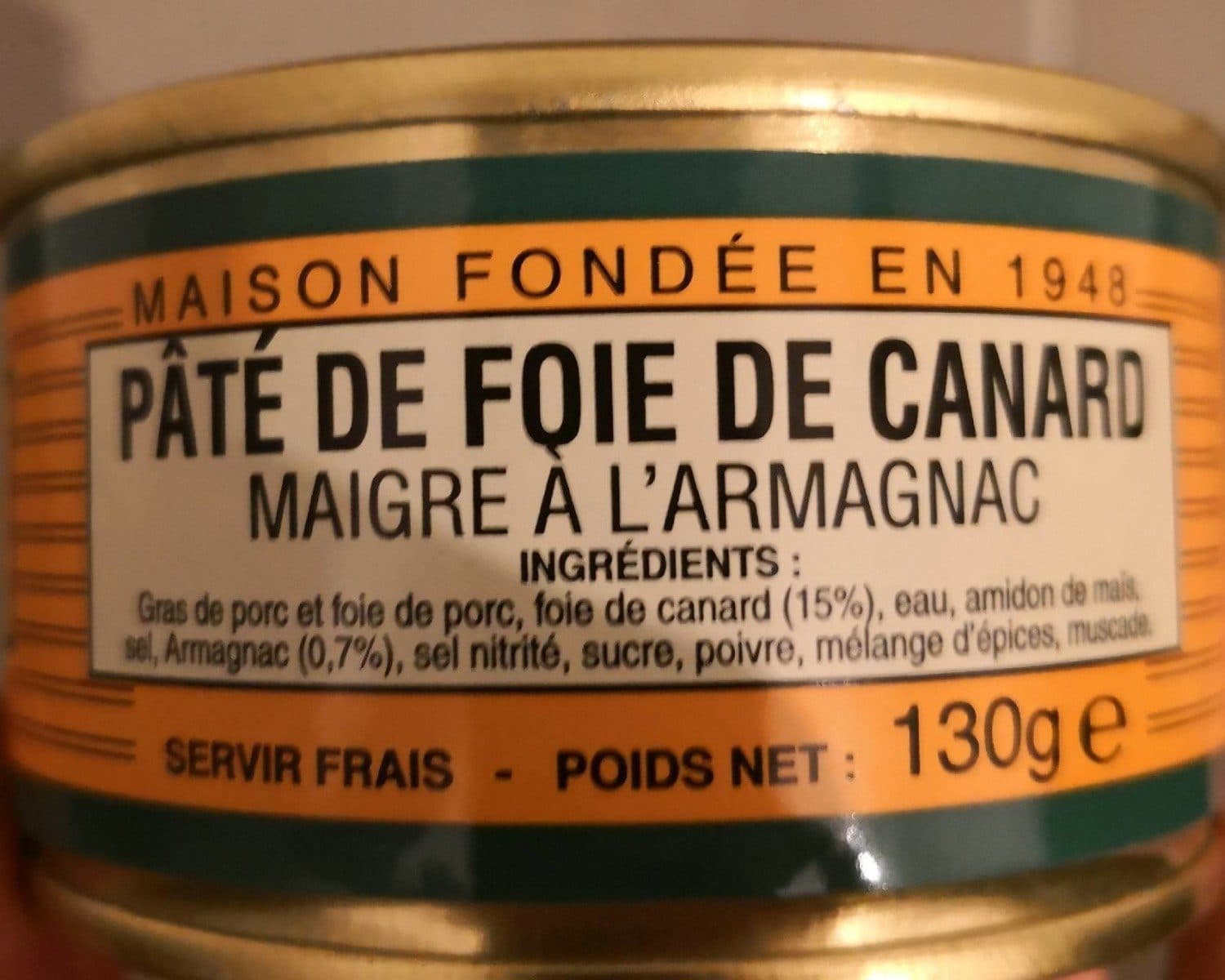 Open Food Facts Pâté de foie de canard packshot