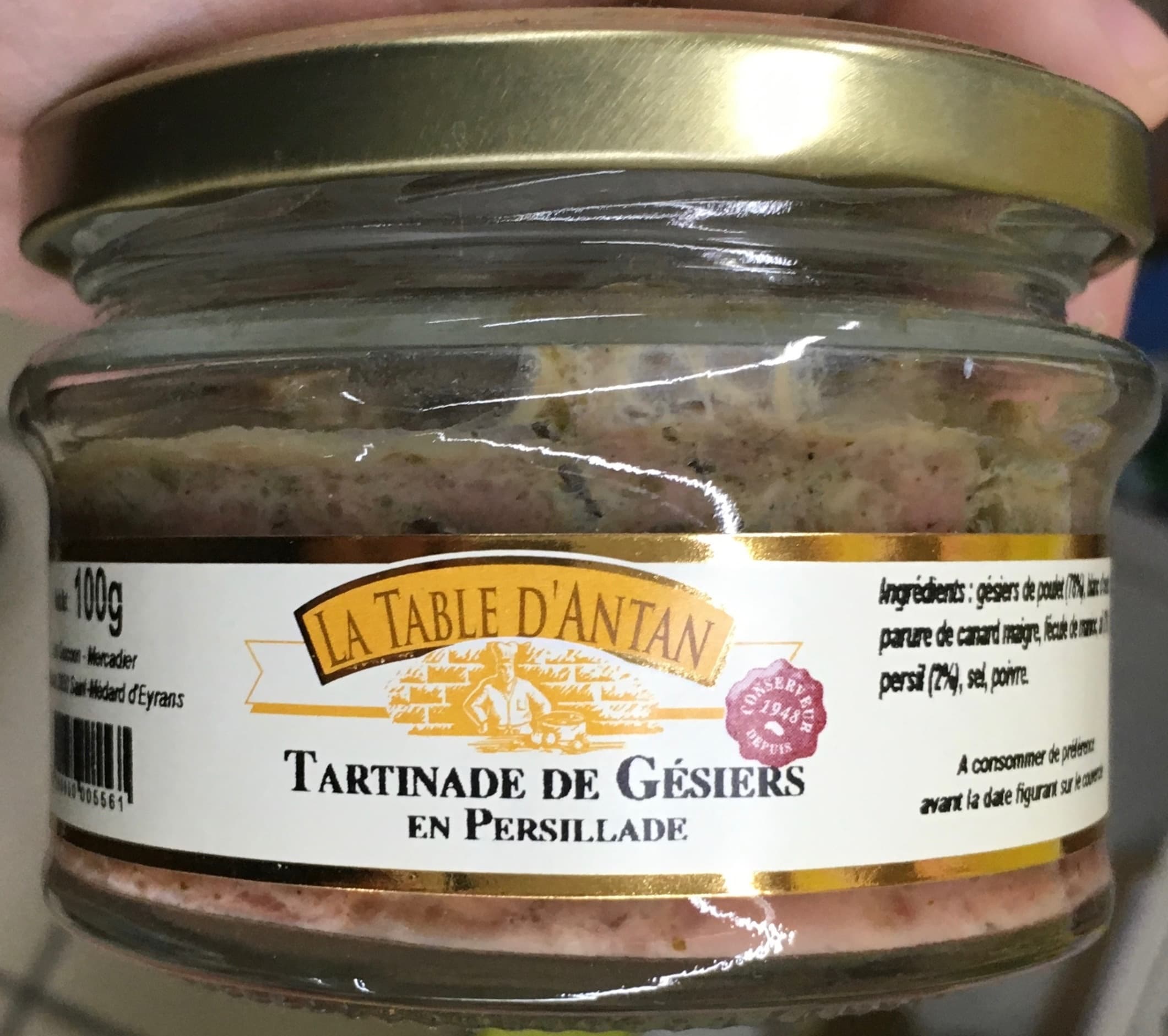La Table d'Antan Tartinade de gésiers en persillade packshot