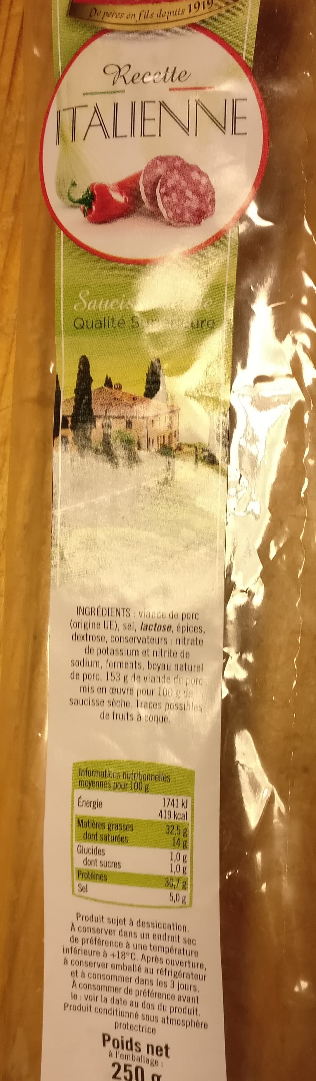 Open Food Facts Saucisse sèche packshot