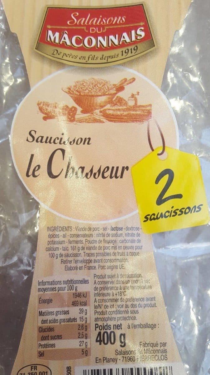 Salaisons du Mâconnais Saucisson le Chasseur packshot