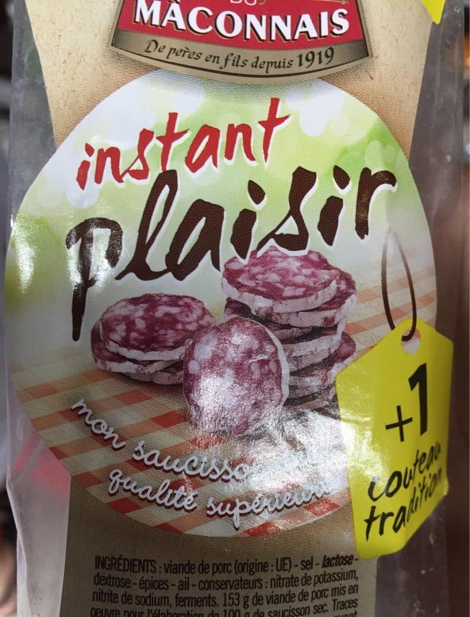 Open Food Facts Saucisson sec instant plaisir packshot