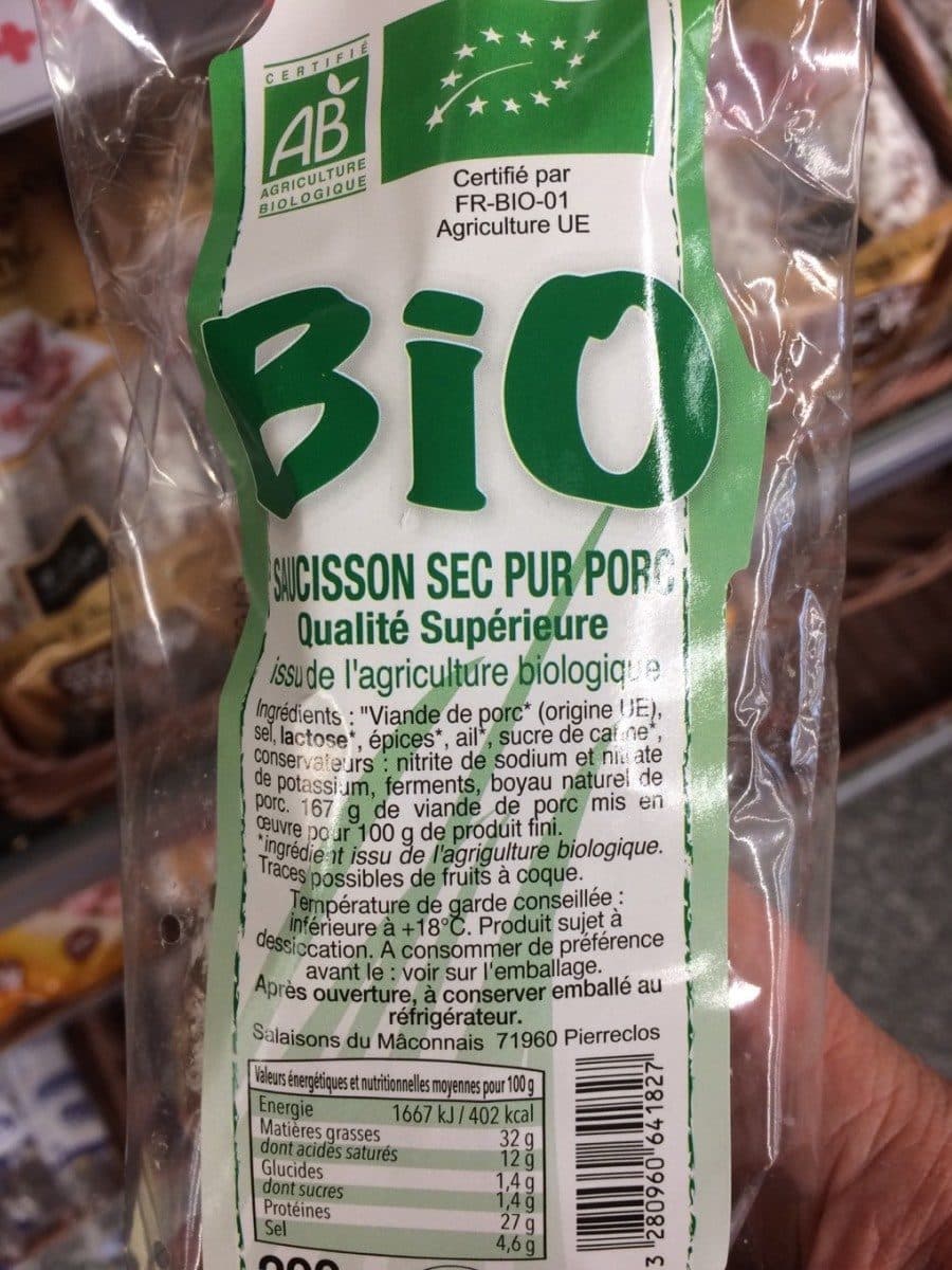 Open Food Facts Saucisson sec packshot
