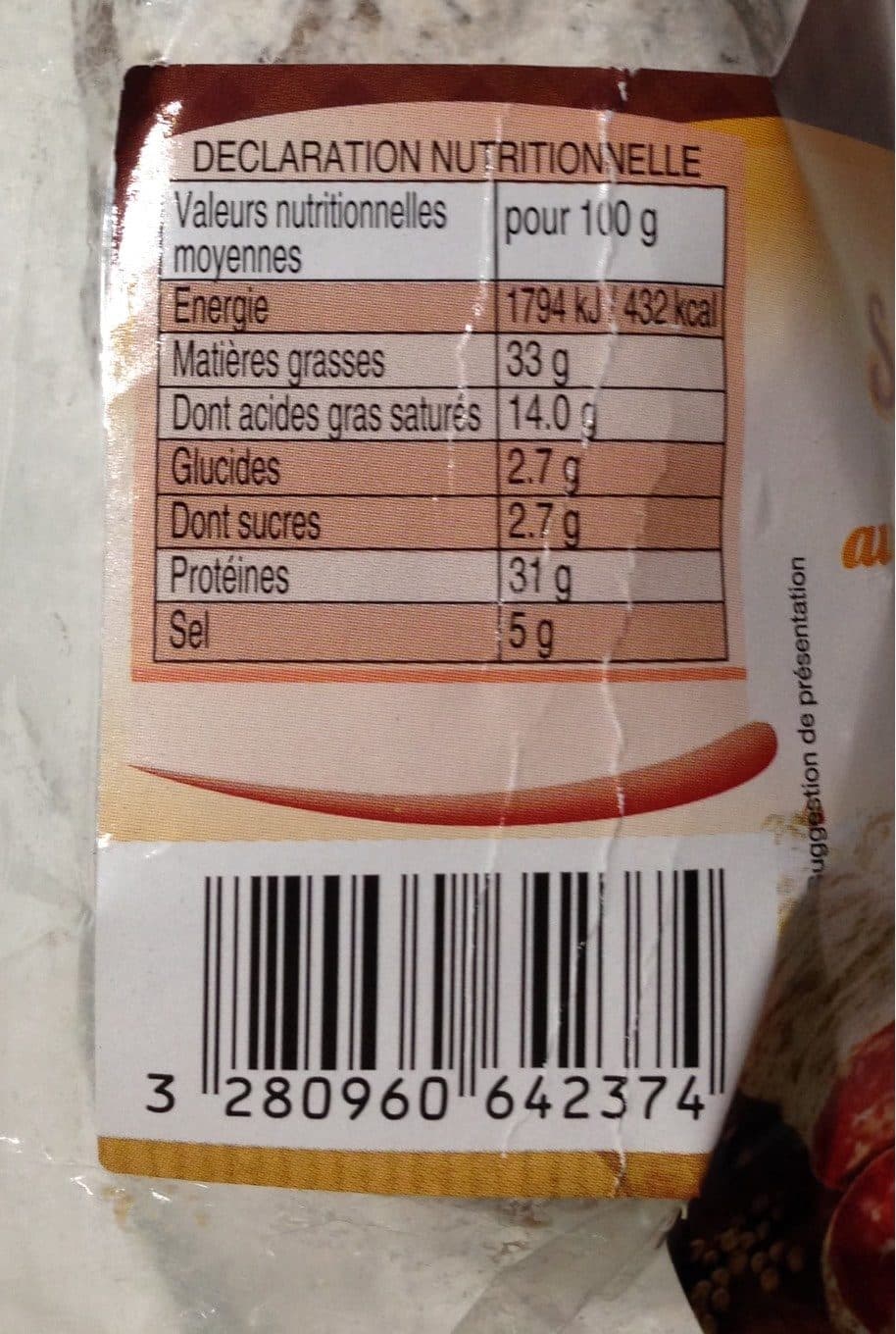 Salaisons du Maconnais Saucisson sec aux chanterelles packshot