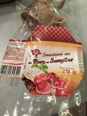 Lidl Saucisson sec de porc et sanglier packshot