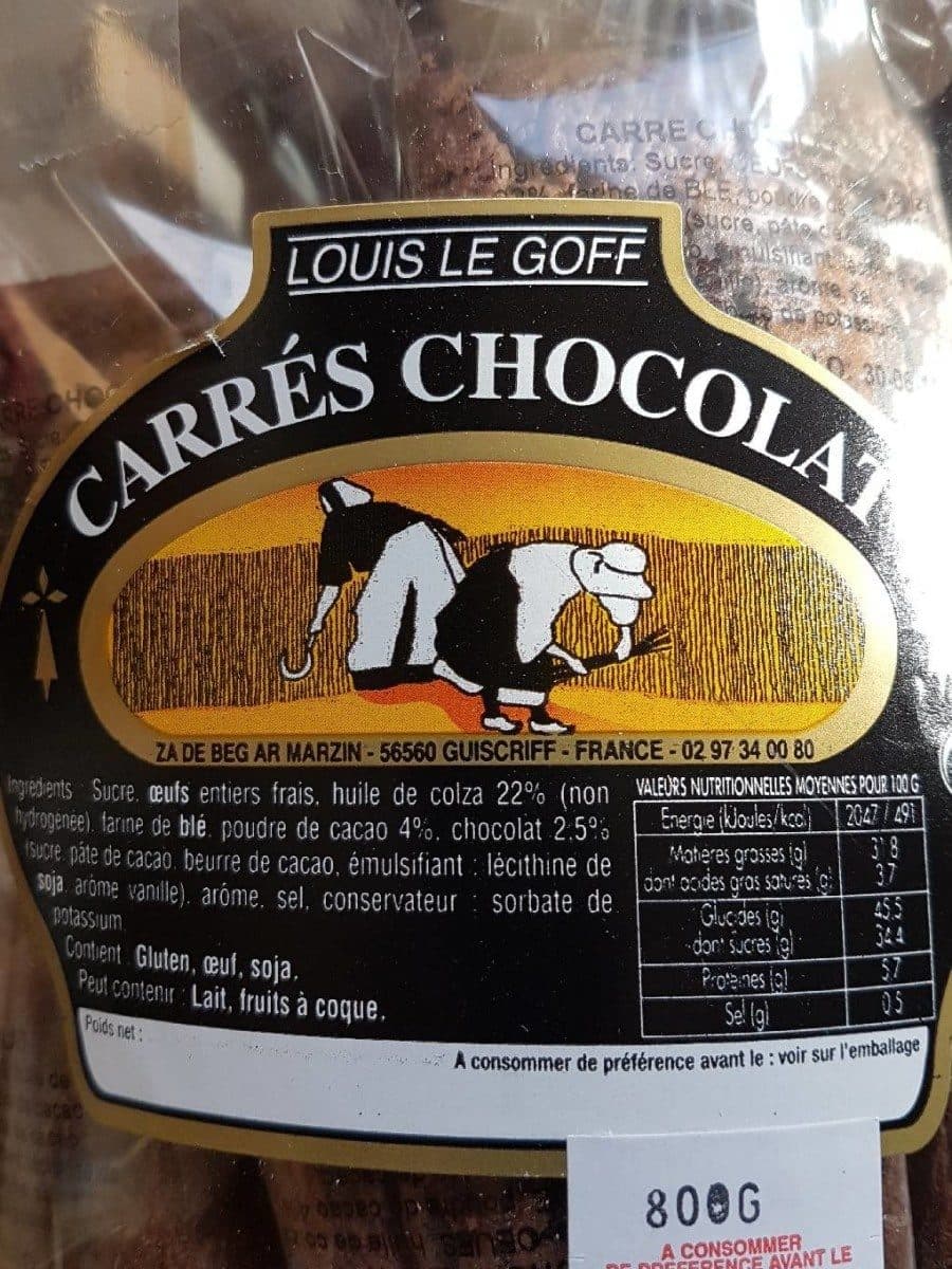 Louis Le Goff Carres de chocolat packshot