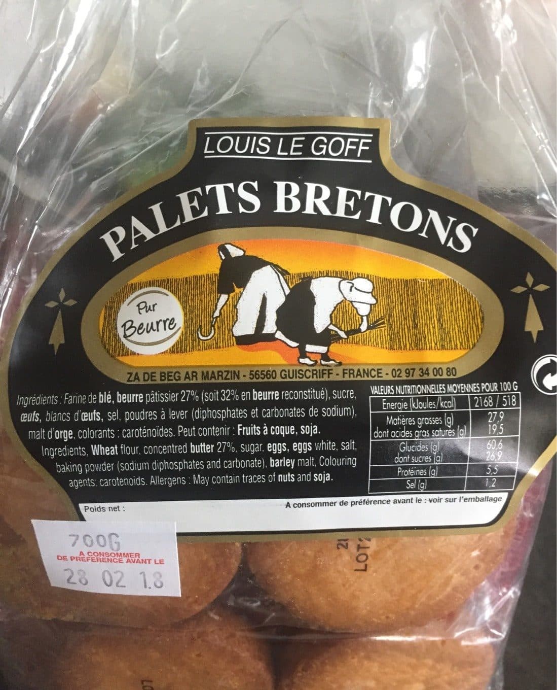 Louis Le Goff Palets Bretons packshot