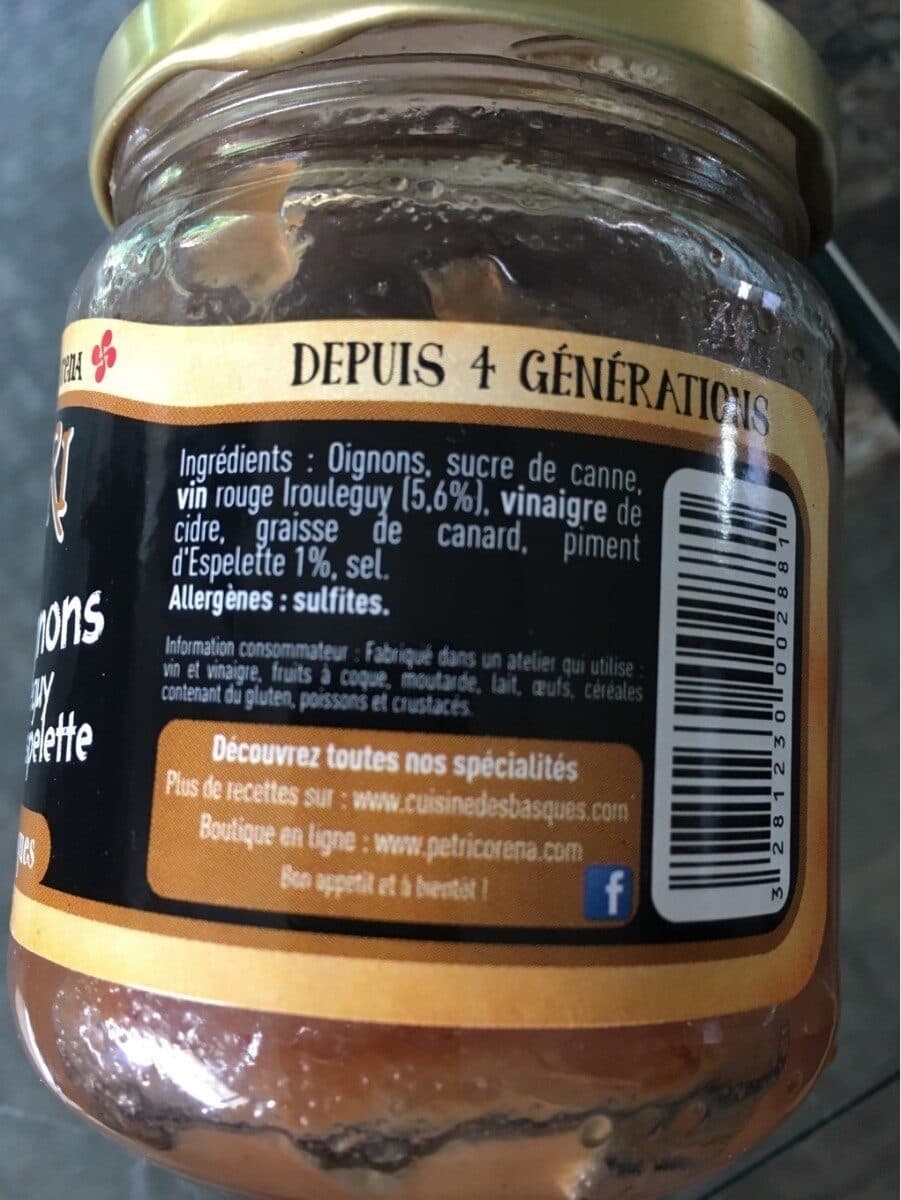 Sakari Confit d'oignons au vin d'Iroul?guy et au piment d'Espelette packshot