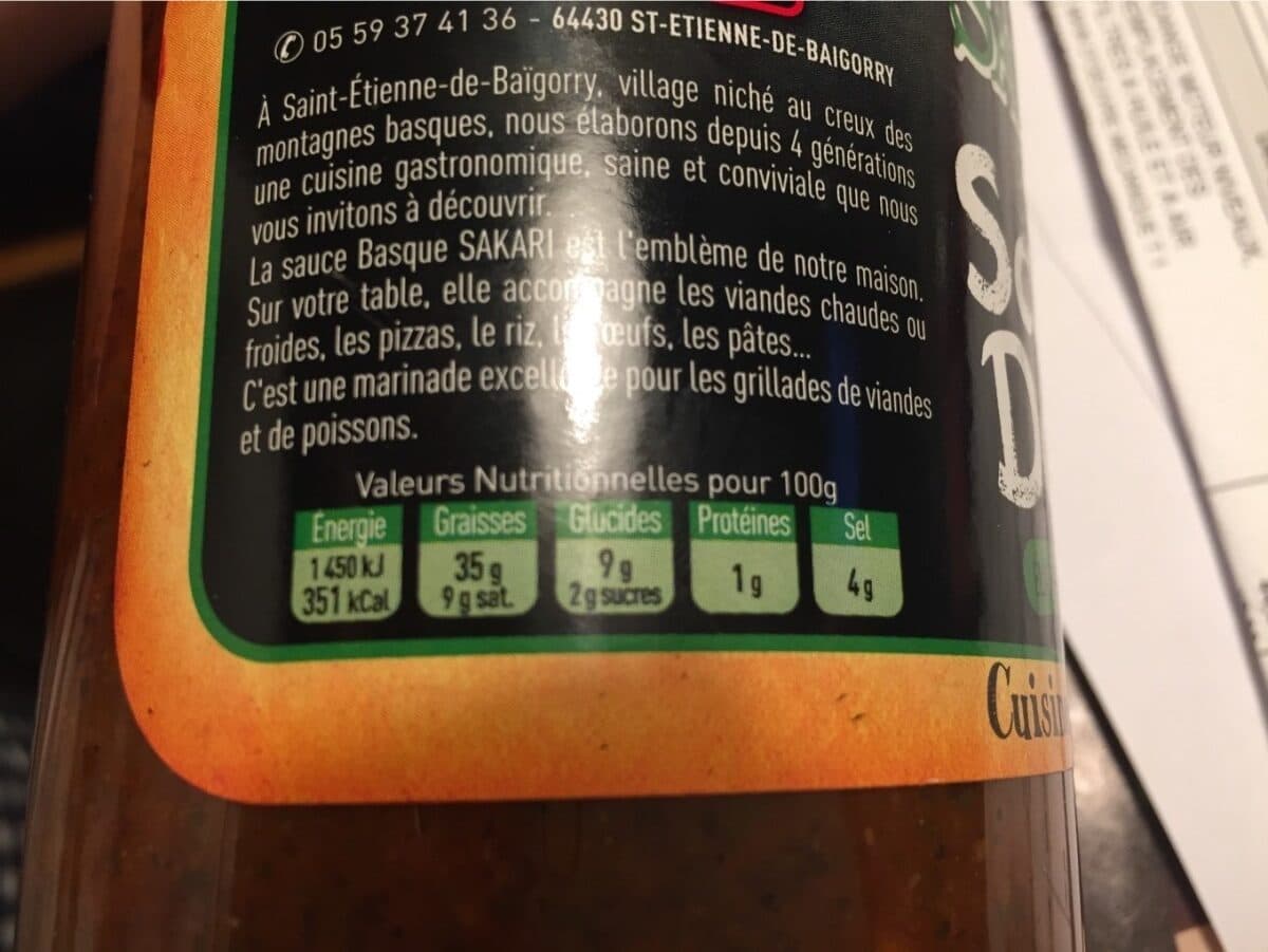 Maison PETRICORENA Sauce Basque Sakari Douce Bouteille De 1 Litre packshot