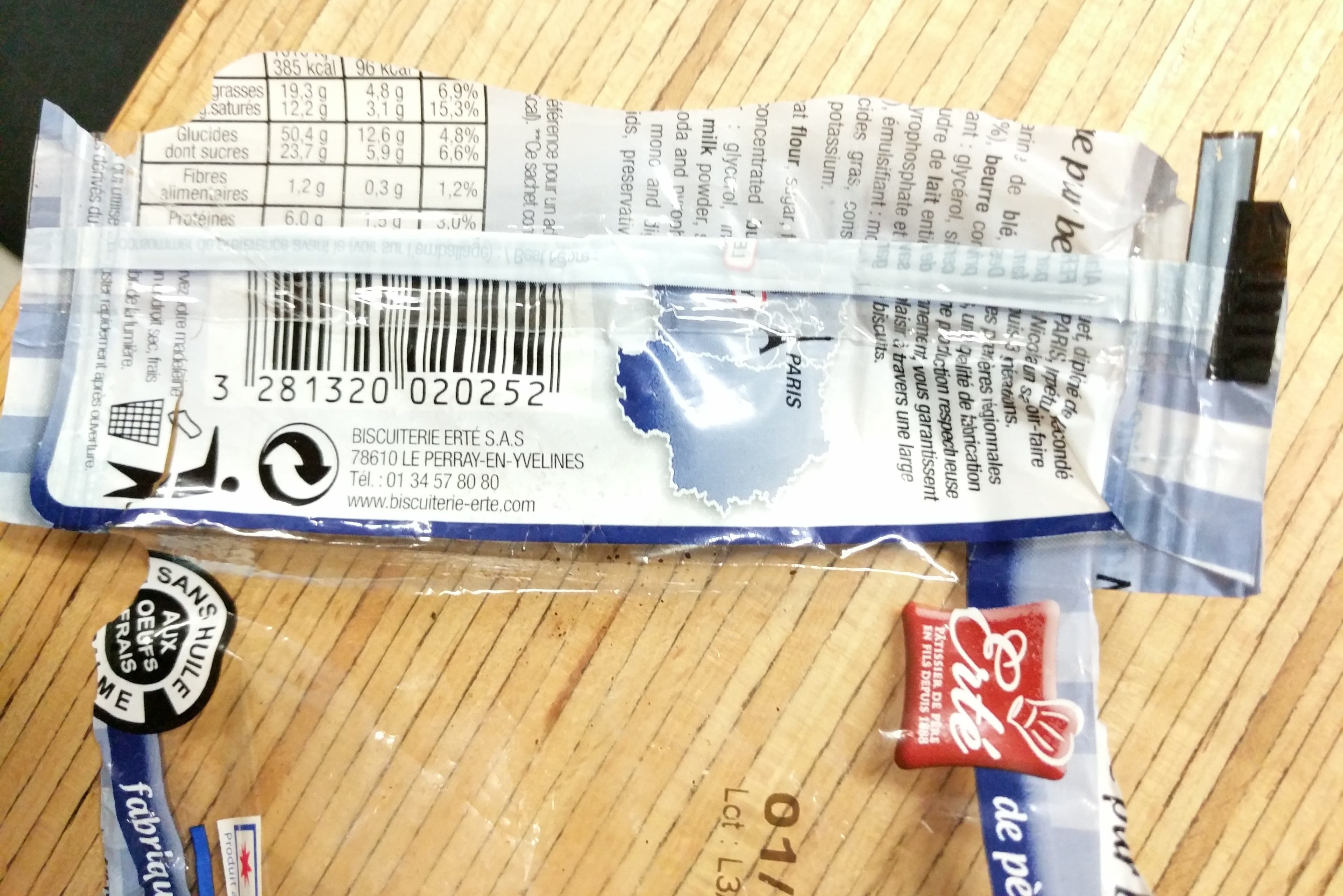 Erté MADELEINE PUR BEURRE packshot