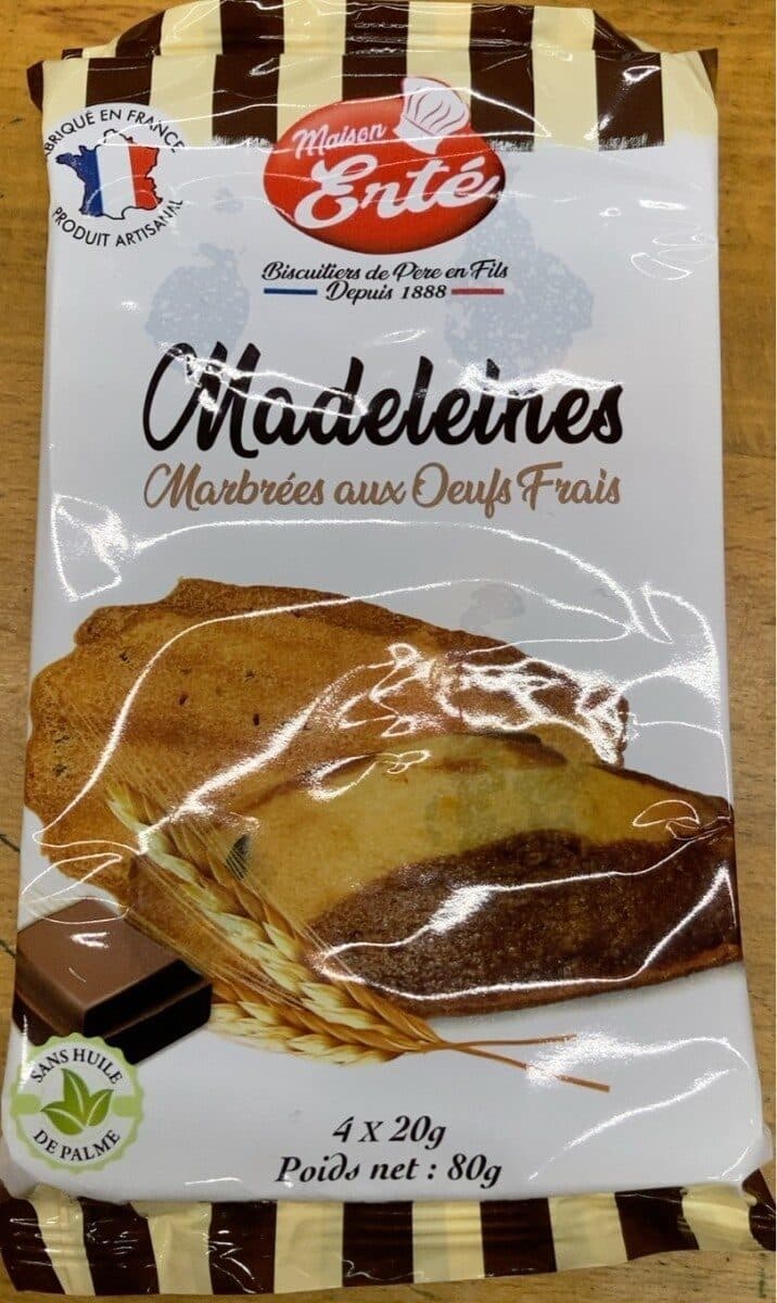 Erté Madeleines marbrées packshot