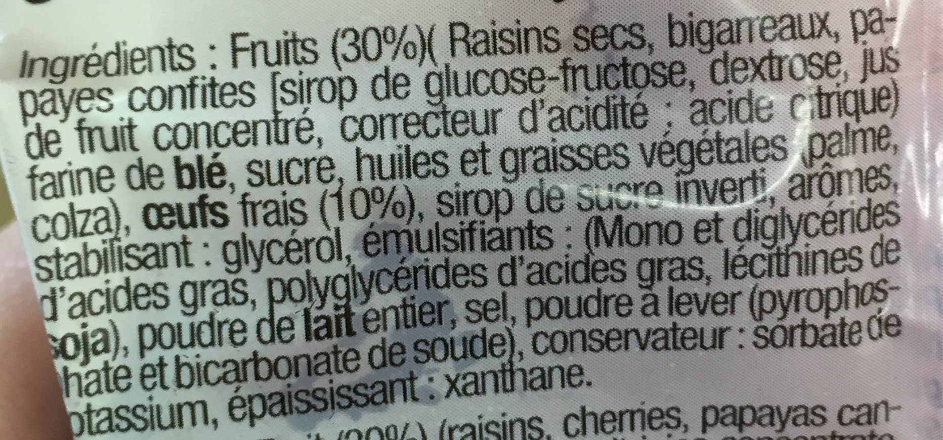 Erté Cake aux fruits packshot
