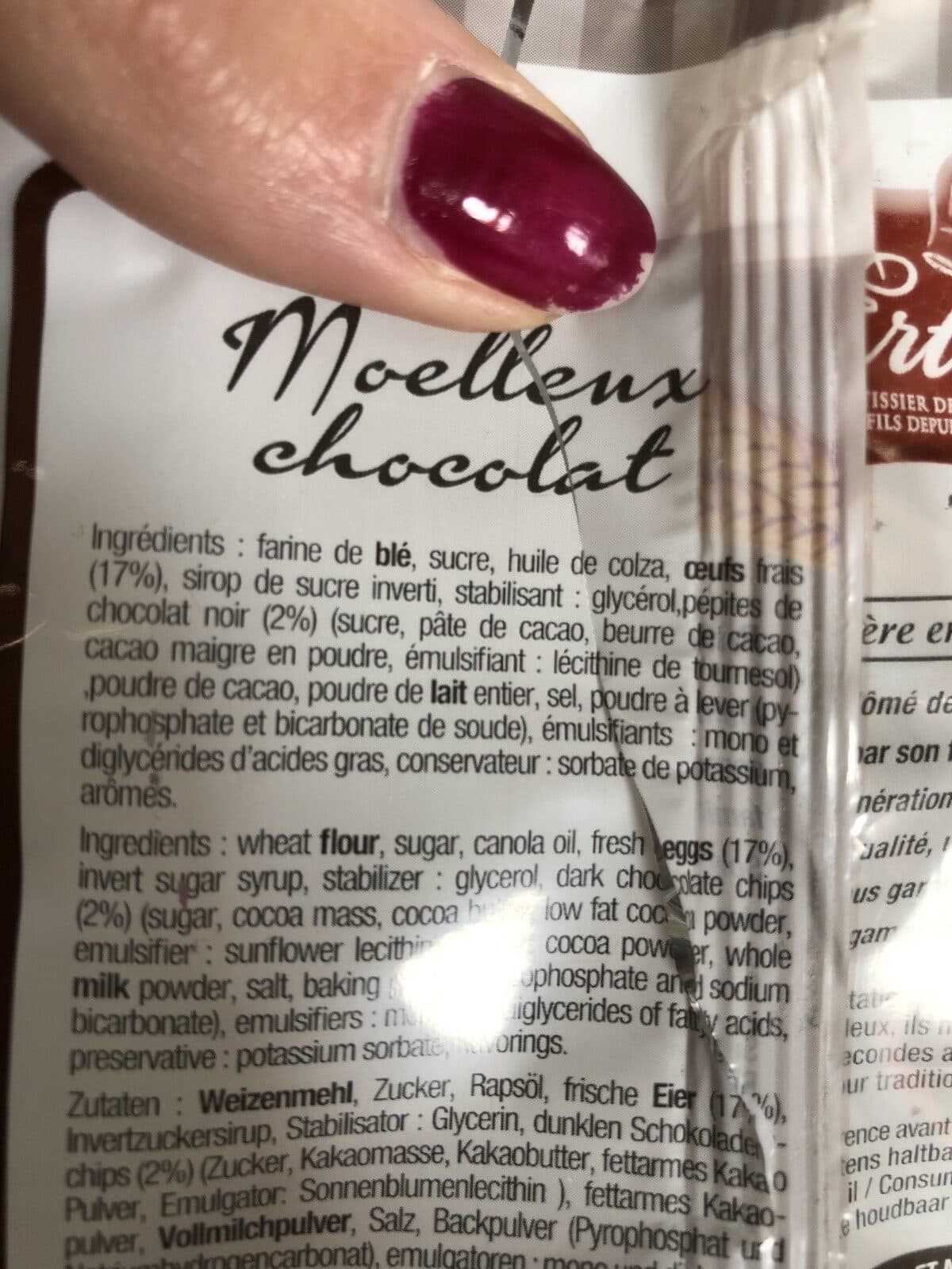 Erte Moelleux Chocolat packshot
