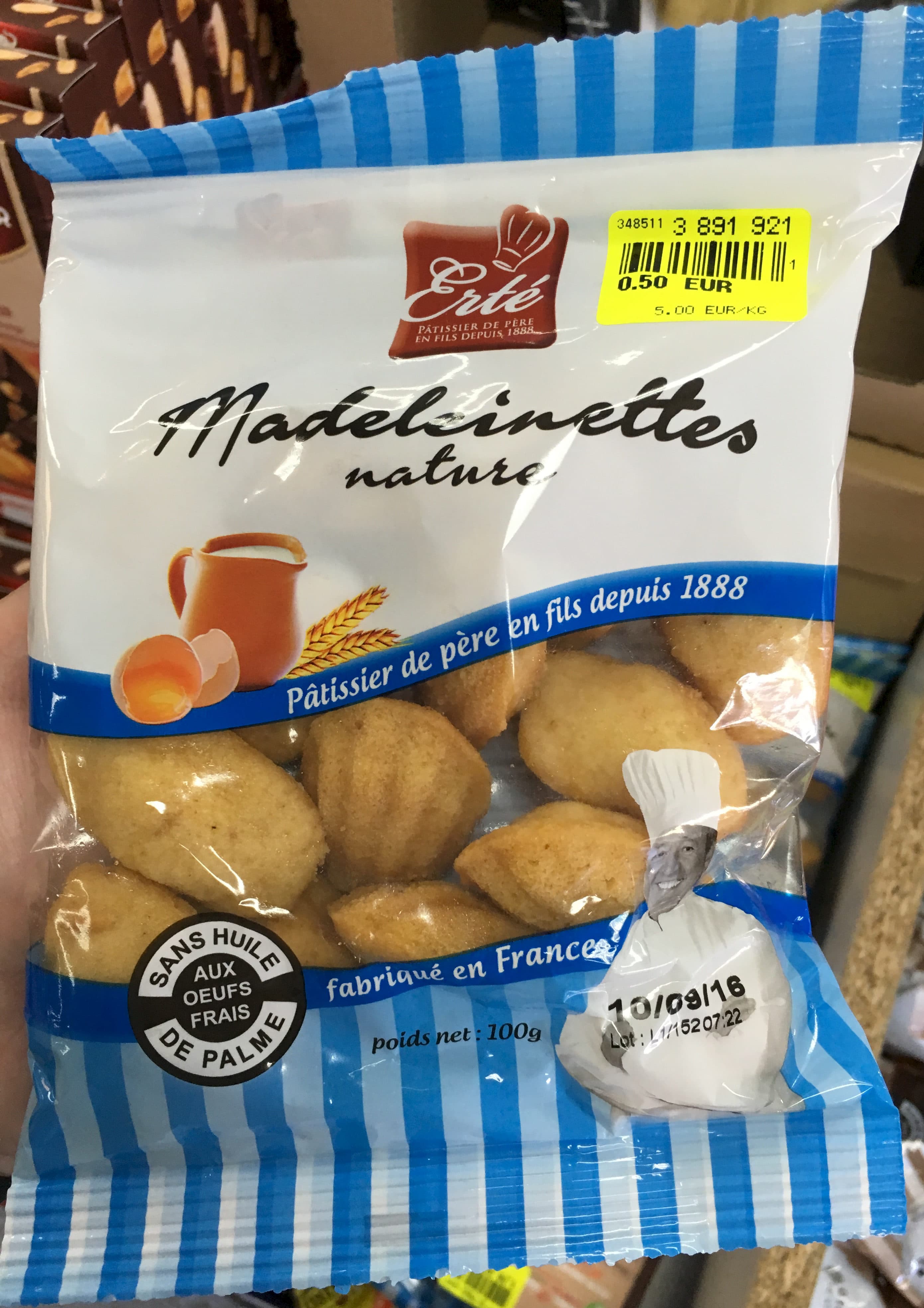 Erté Madeleinettes nature packshot