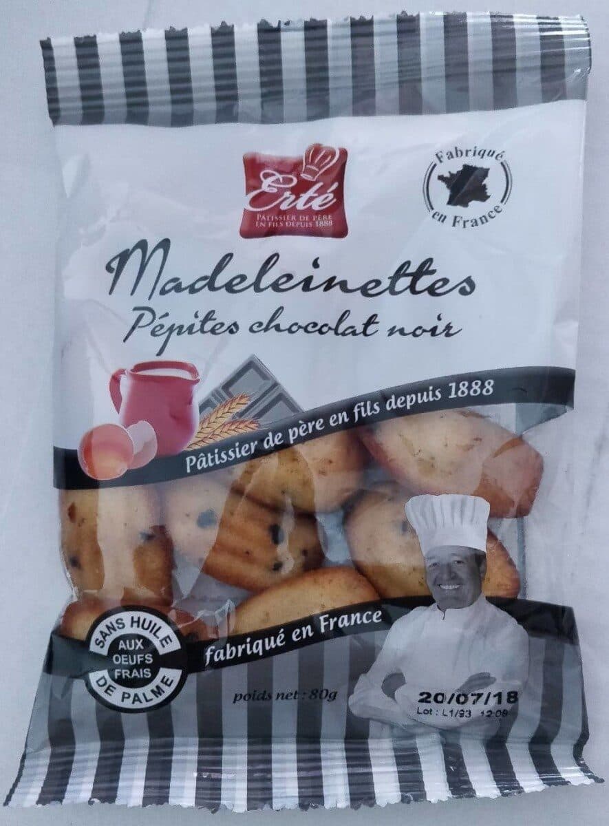 Open Food Facts Madeleinettes Pepites chocolat noir packshot