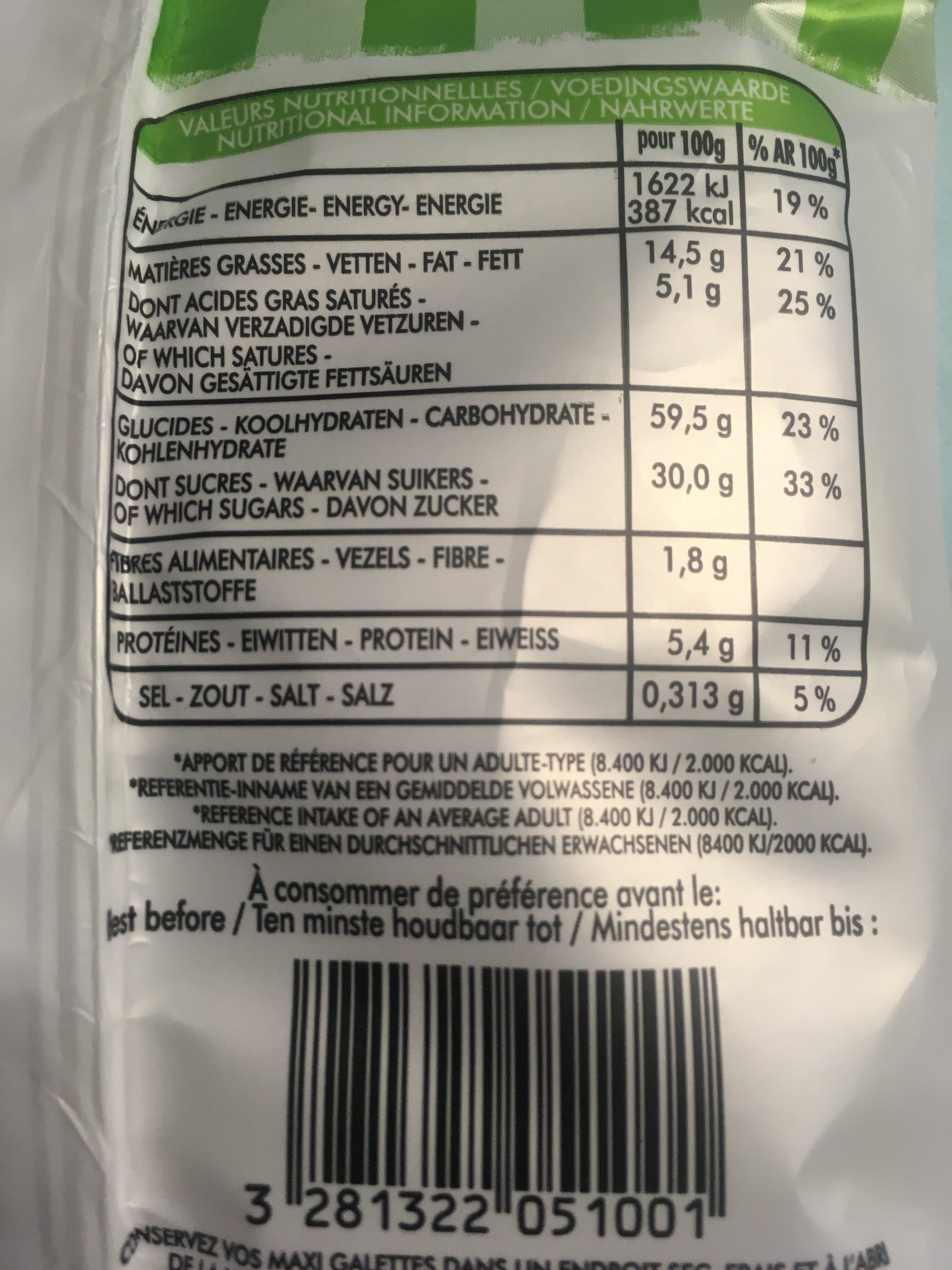 Erté Maxi Galette saveur Amande packshot