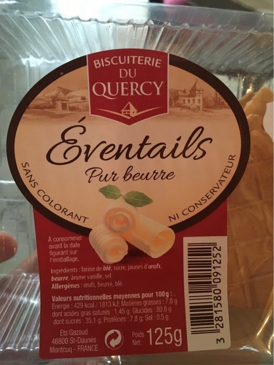 Biscuiterie du Quercy Evantails pur beurre packshot