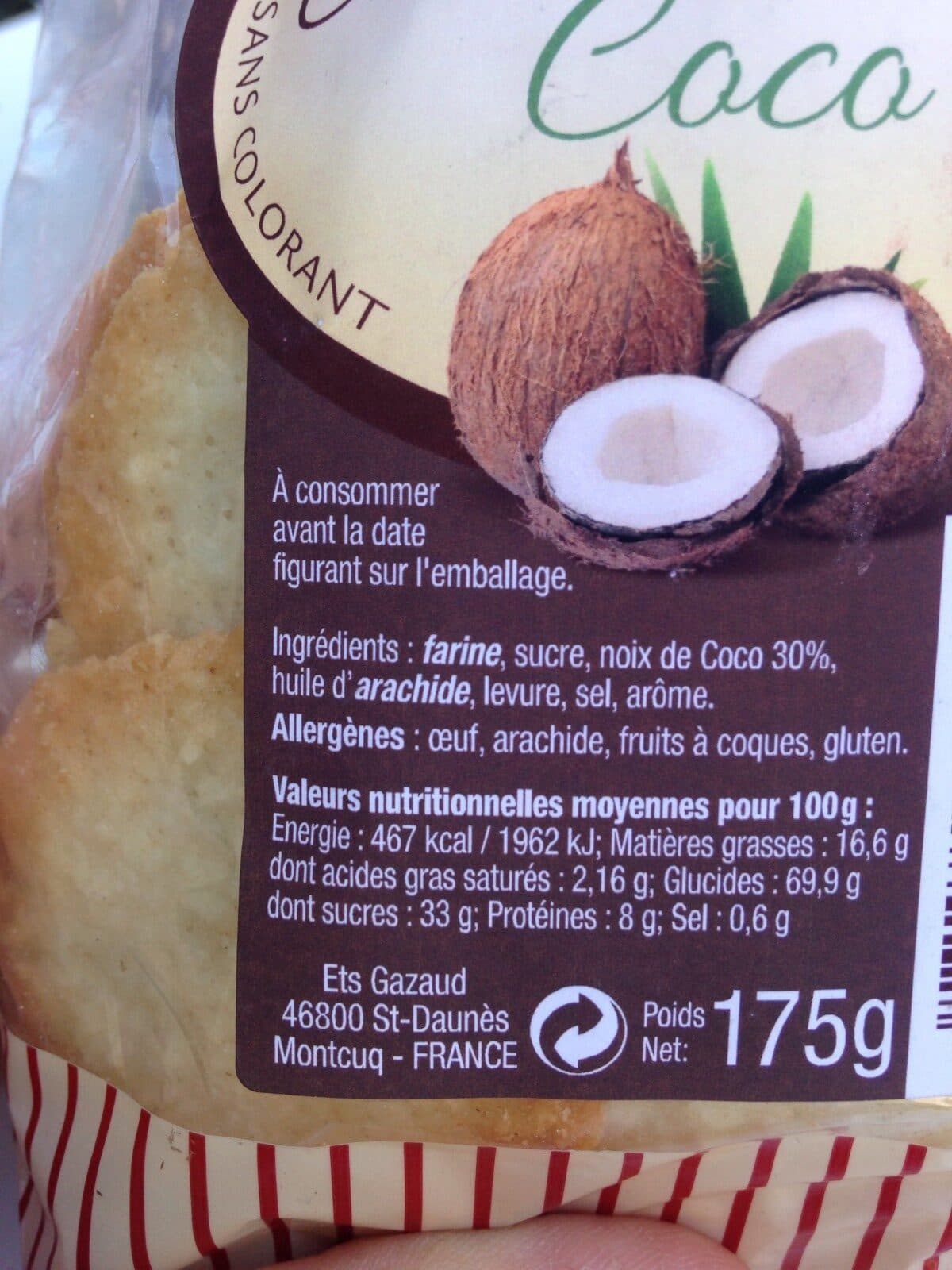 Biscuiterie du Quercy Croustillants coco packshot