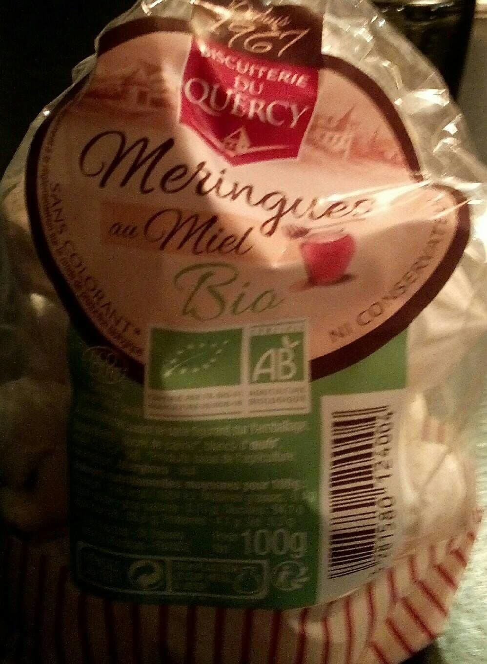 Biscuiterie du Quercy Meringues au Miel Bio packshot