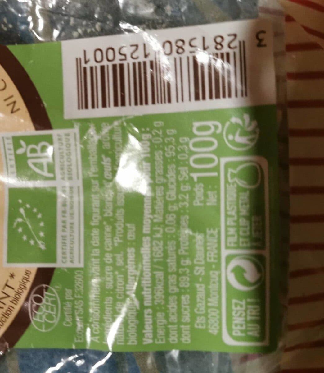 Biscuiterie du Quercy Meringues Citron Bio packshot
