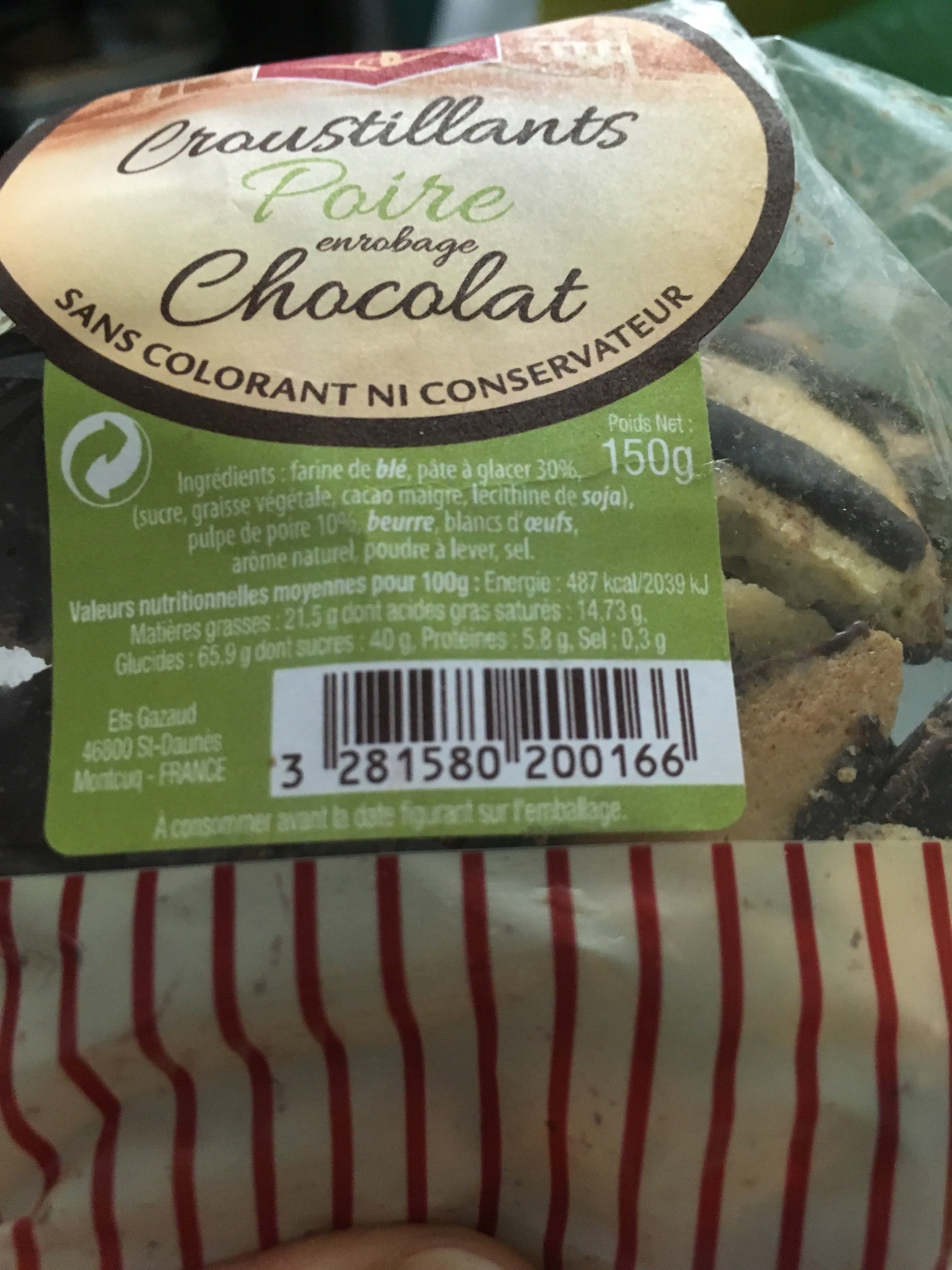 La Biscuiterie du Quercy Croustillants Framboise enrobage Chocolat packshot