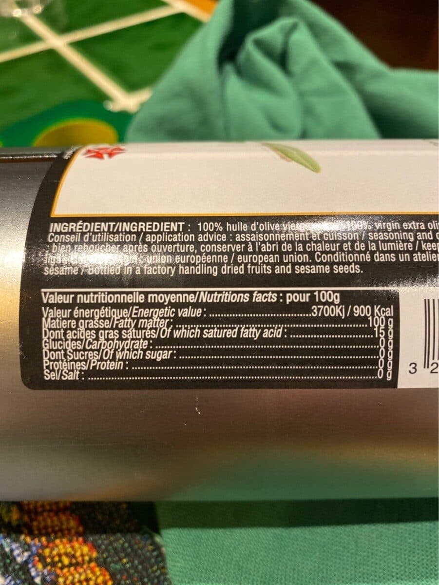 Open Food Facts Huile d'olive vierge extra packshot