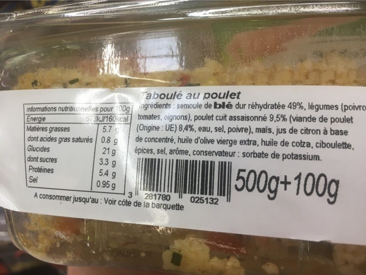Pierre Martinet Mon Taboulé au Poulet et à la ciboulette (+20 % gratuit) packshot
