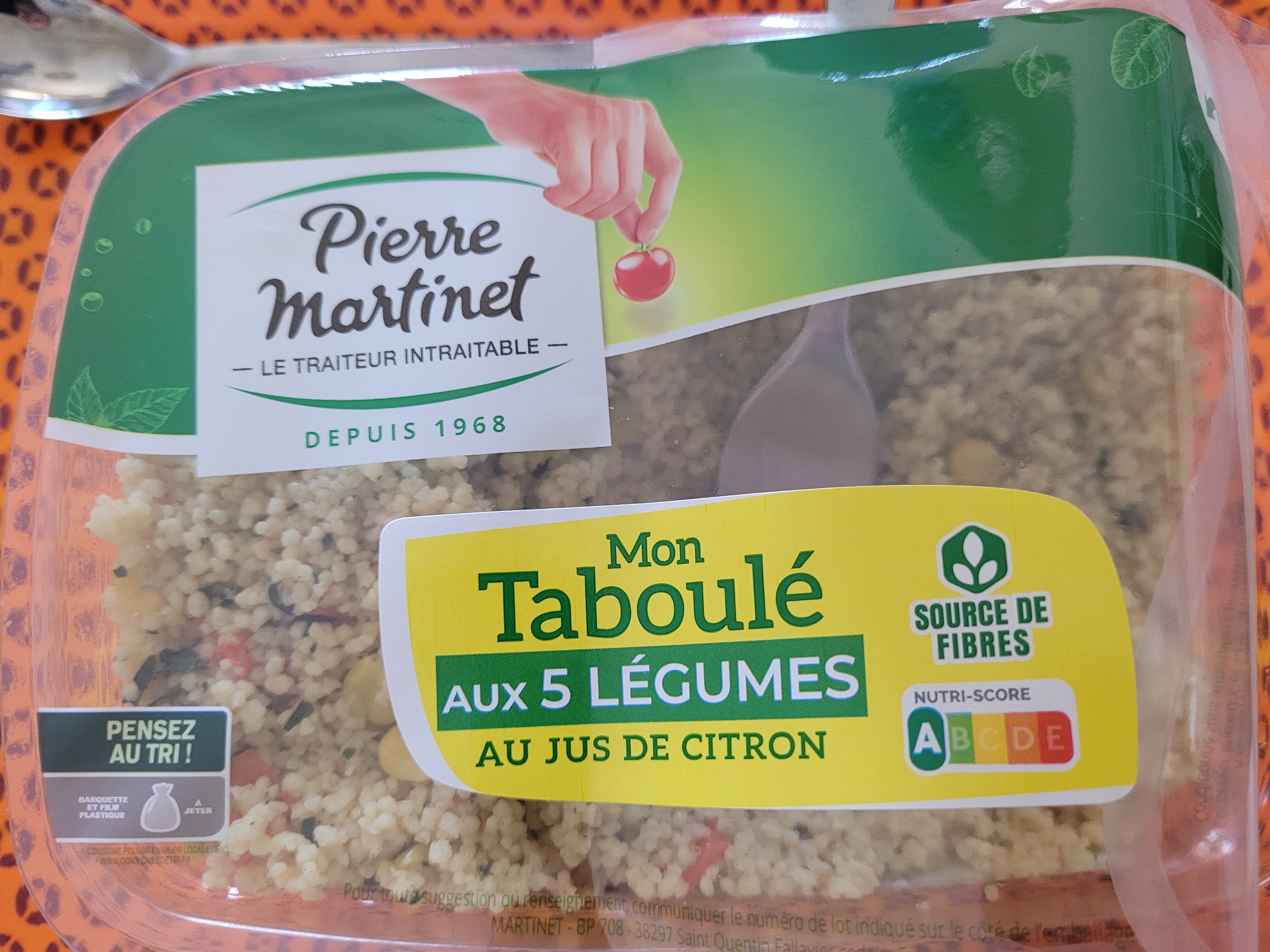 Pierre Martinet Mon taboulé aux 5 légumes au jus de citron packshot