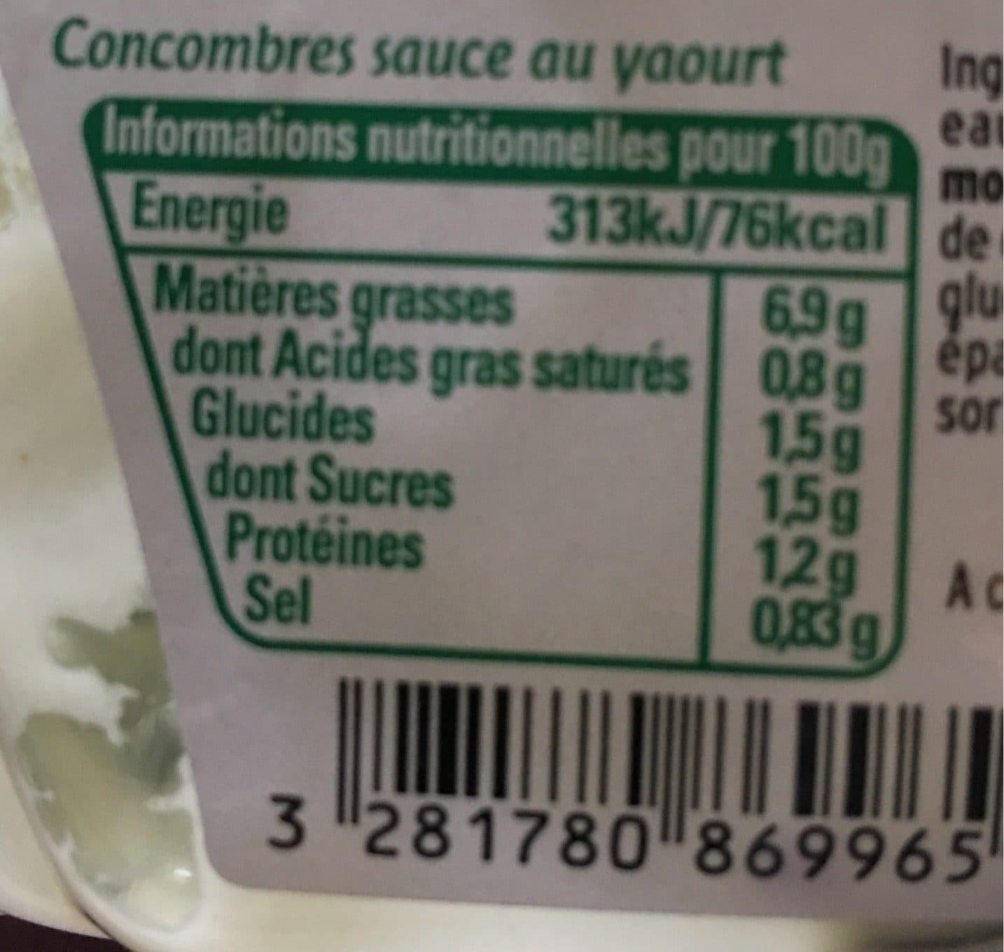 Pierre martinet Concombres au yaourt packshot
