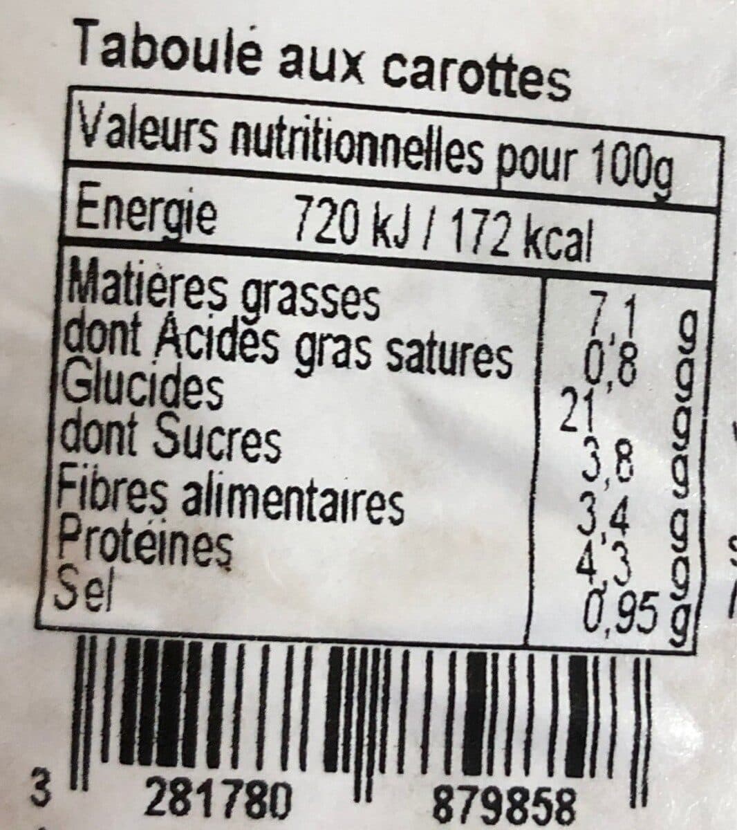 Pierre martinet Taboule aux carottes packshot