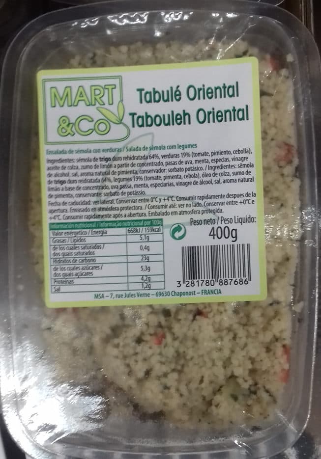 Mart & Co Tabulé oriental packshot