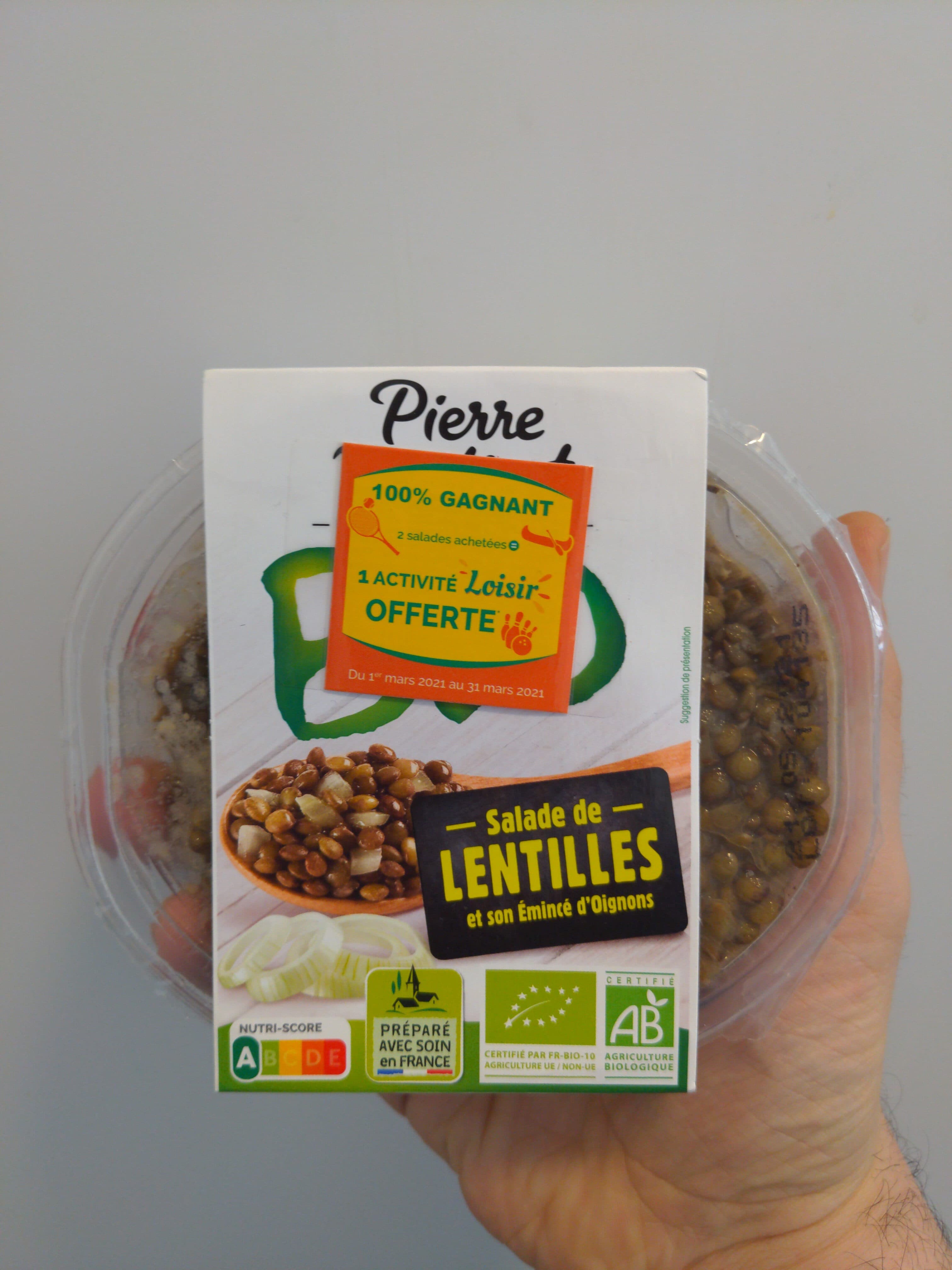 Pierre Martinet Salade de lentilles et son Emincé d'Oignons packshot