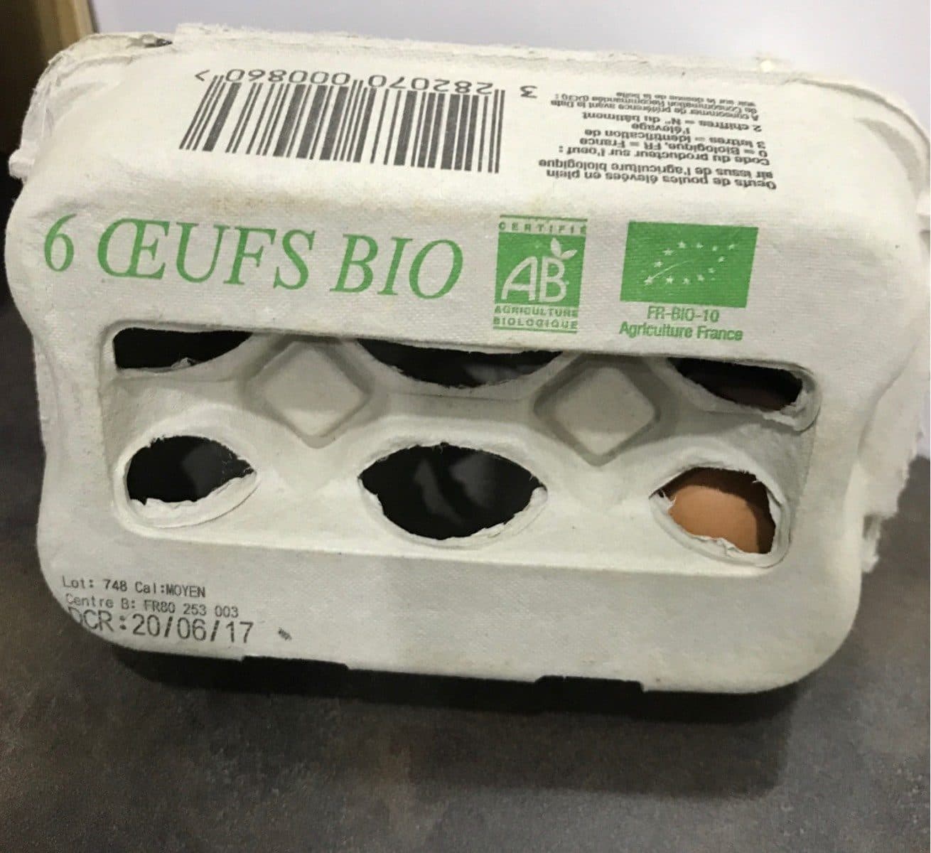 Open Food Facts Oeuf bio packshot