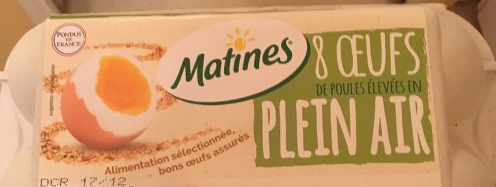 Matines Œufs plein air packshot