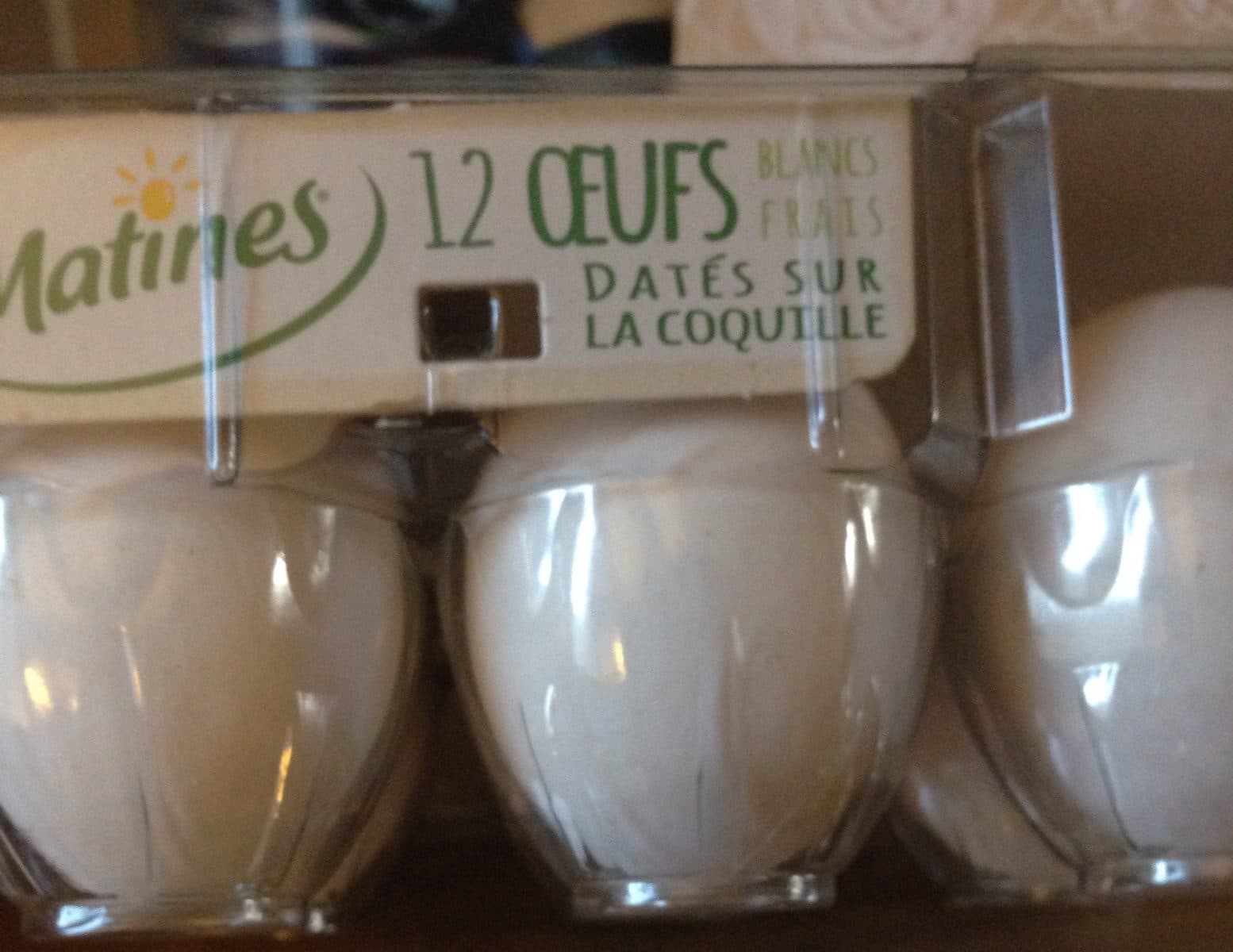 Matines Oeufs blancs frais packshot