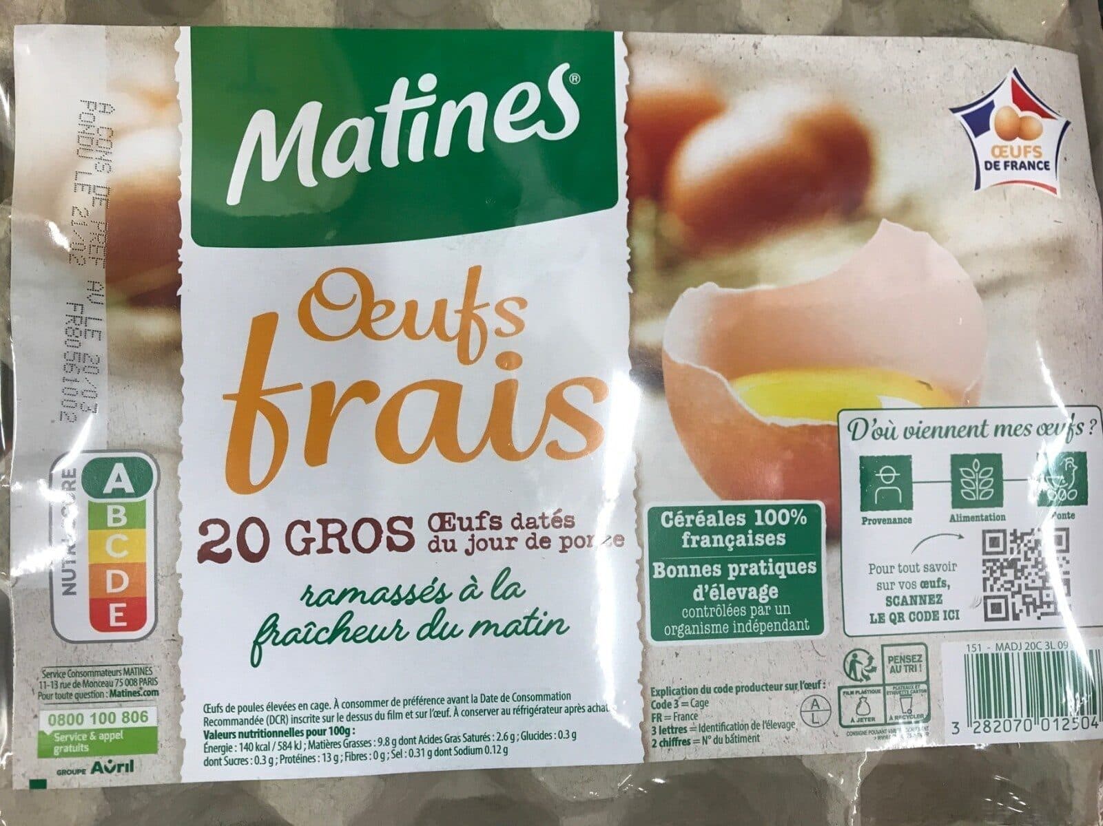 Matines Oeufs frais packshot