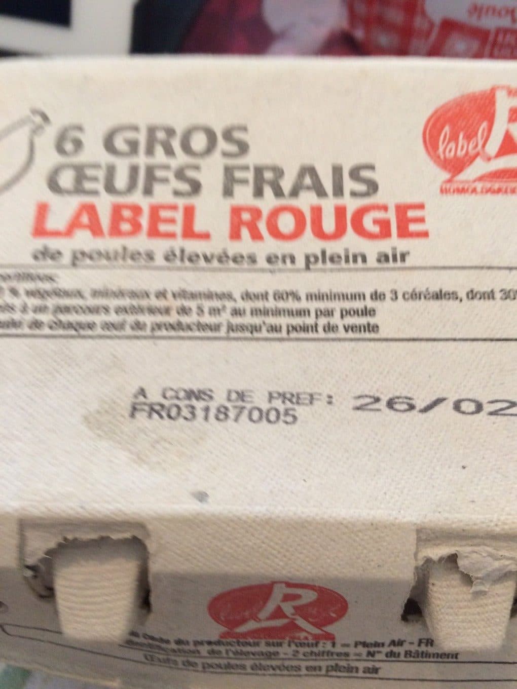 Label Rouge Oeufs frais packshot