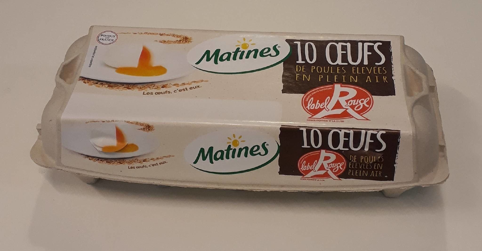 Matines 10 oeufs plein air Label Rouge packshot