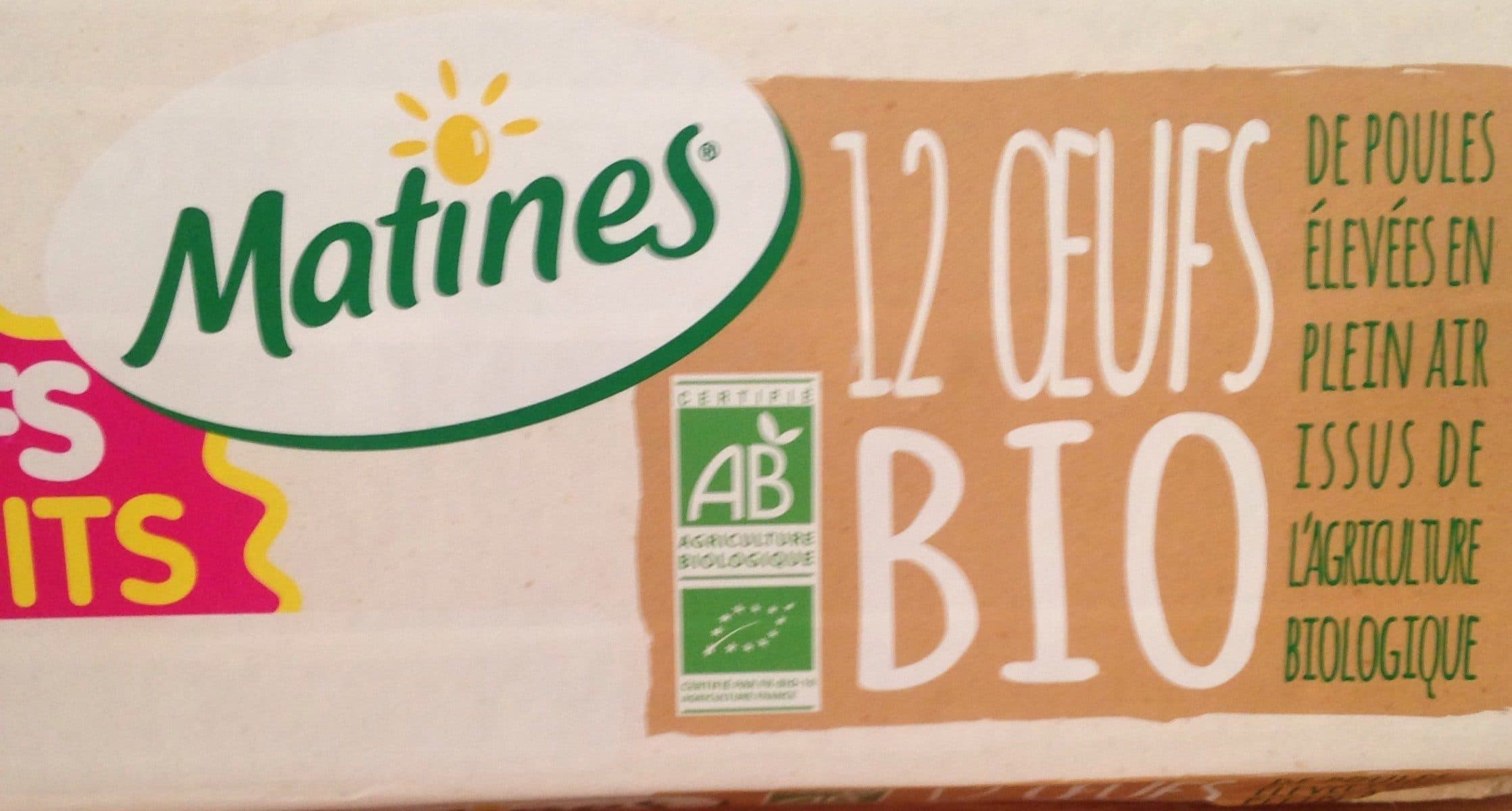 Matines Oeufs bio packshot