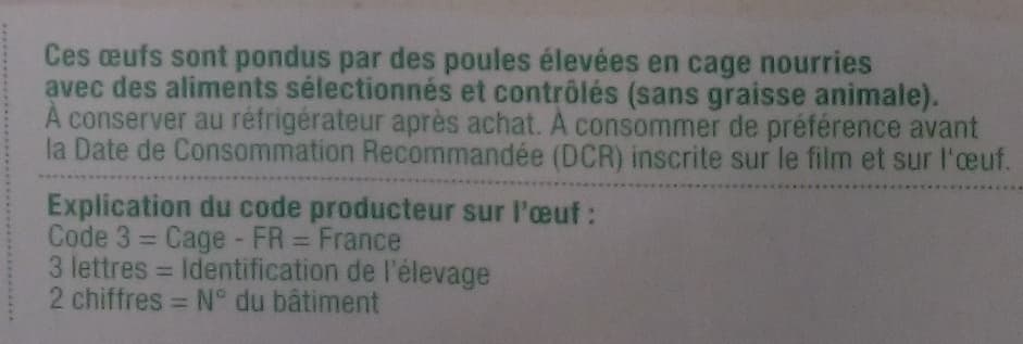 Matines Oeufs blancs frais packshot