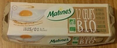 Matines 12 œufs bio packshot