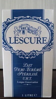 Lescure Lait demi écrémé packshot