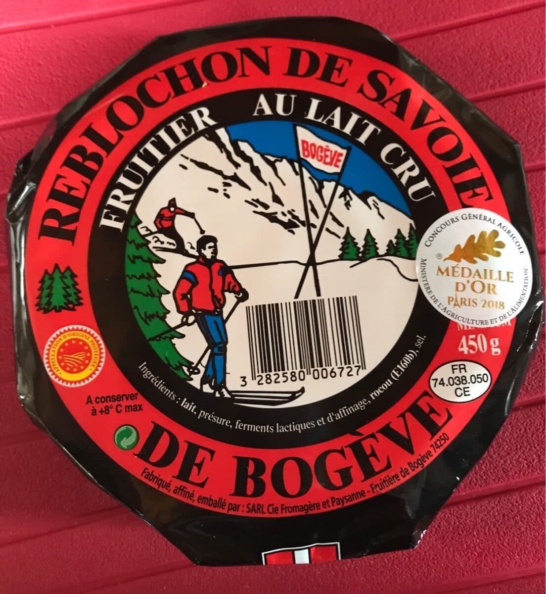 Fruitiere De Bogève Reblochon de savoie packshot