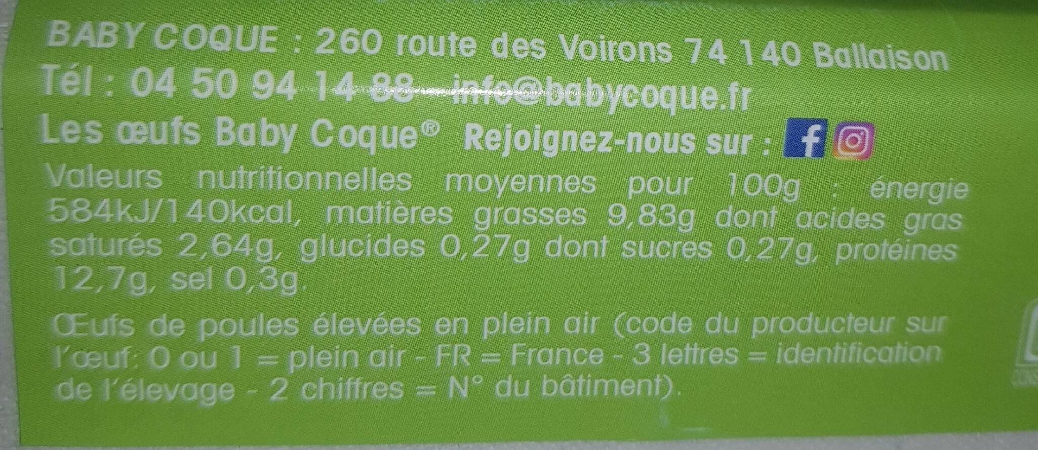 Baby Coque 12 œufs Baby Coque PrioriTERRE de poules élevées en plein air packshot