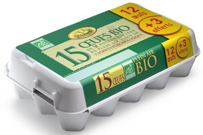 Baby Coque 12 + 3 œufs offerts Baby Coque de poules élevées en plein air issus de l'agriculture biologique packshot
