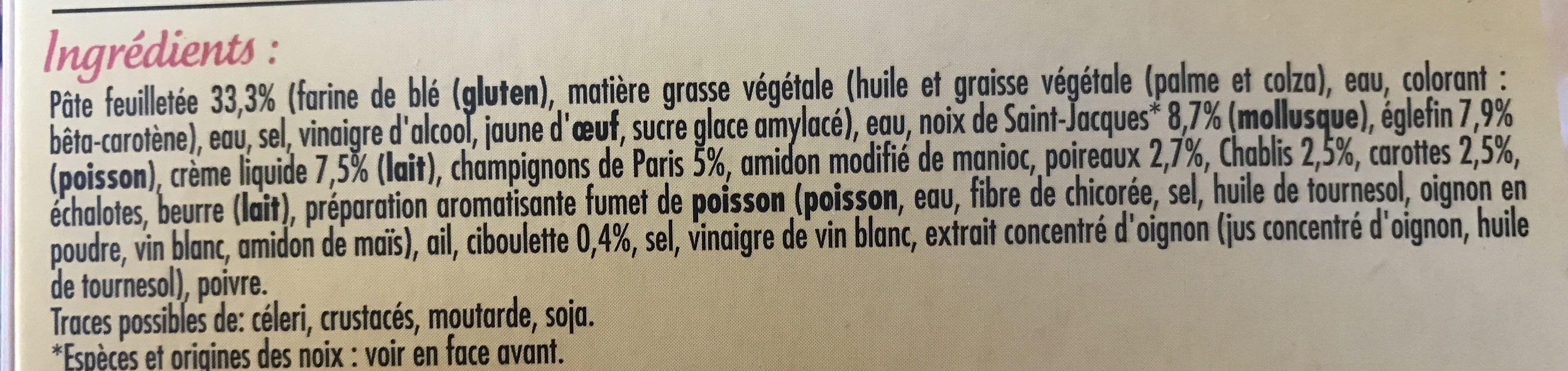 Tipiak 2 Feuilletés Saint-Jacques et Eglefin, Sauce au Chablis packshot