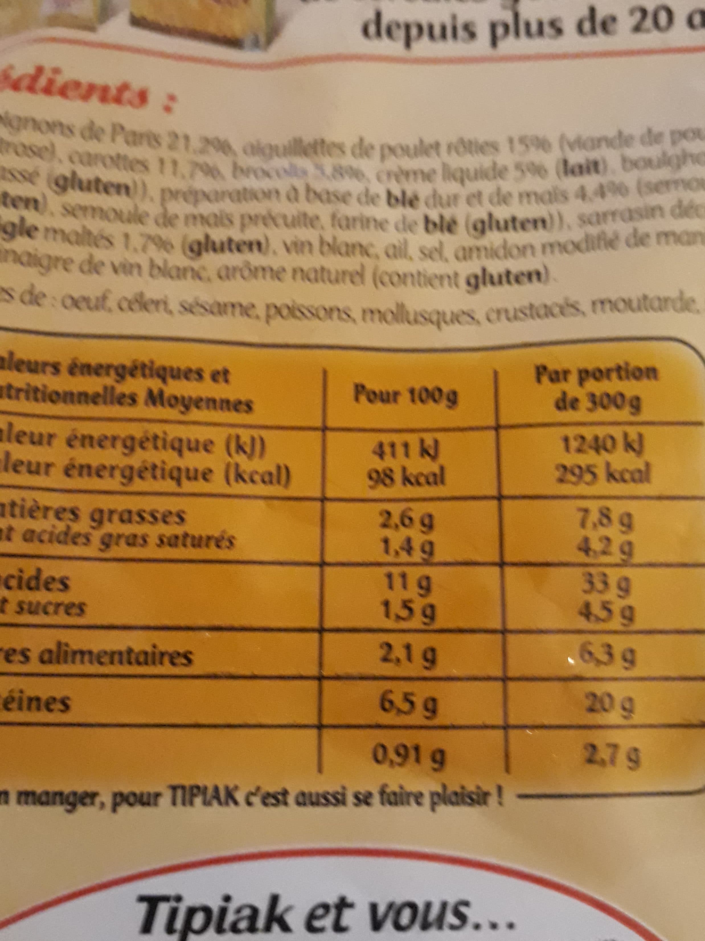 Tipiak Fricassée de poulet aux champignons et céréales gourmandes à poêler packshot
