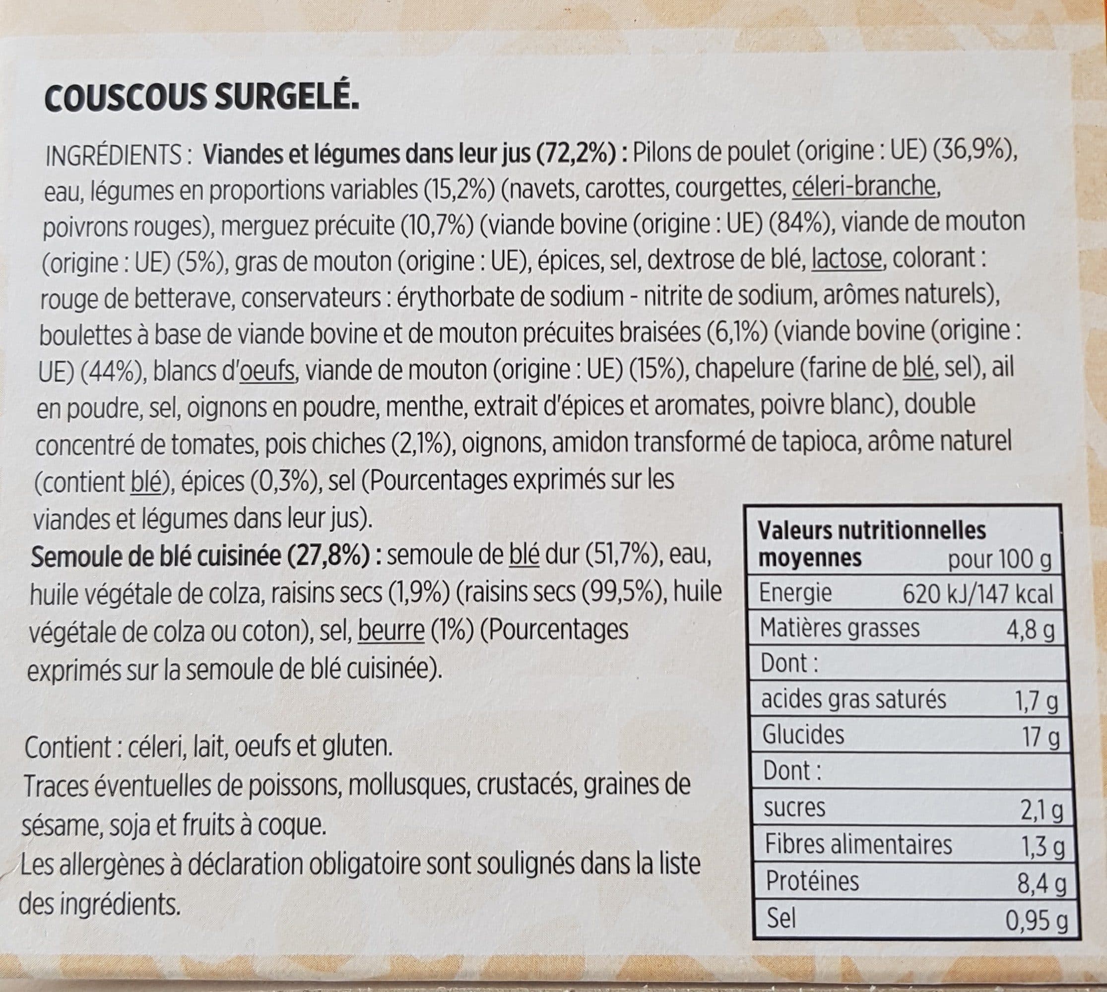 Toupargel Couscous royal packshot