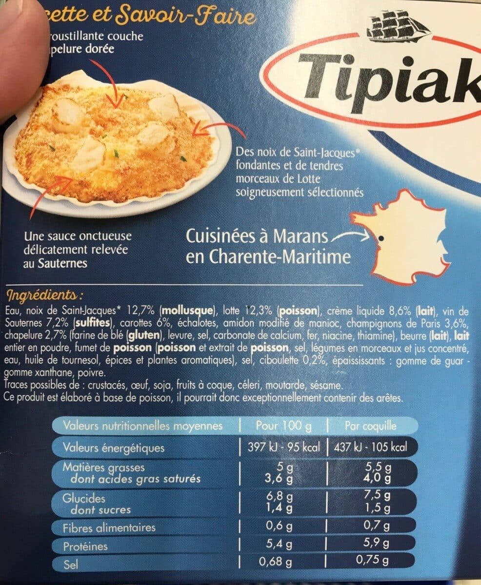Tipiak Tipiak Coquilles Saint Jacques packshot
